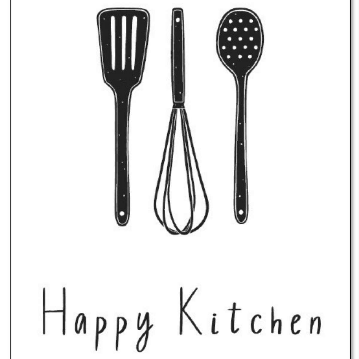 Immagine del prodotto Strofinaccio in Lino Happy Kitchen No Stiro | Simple Day