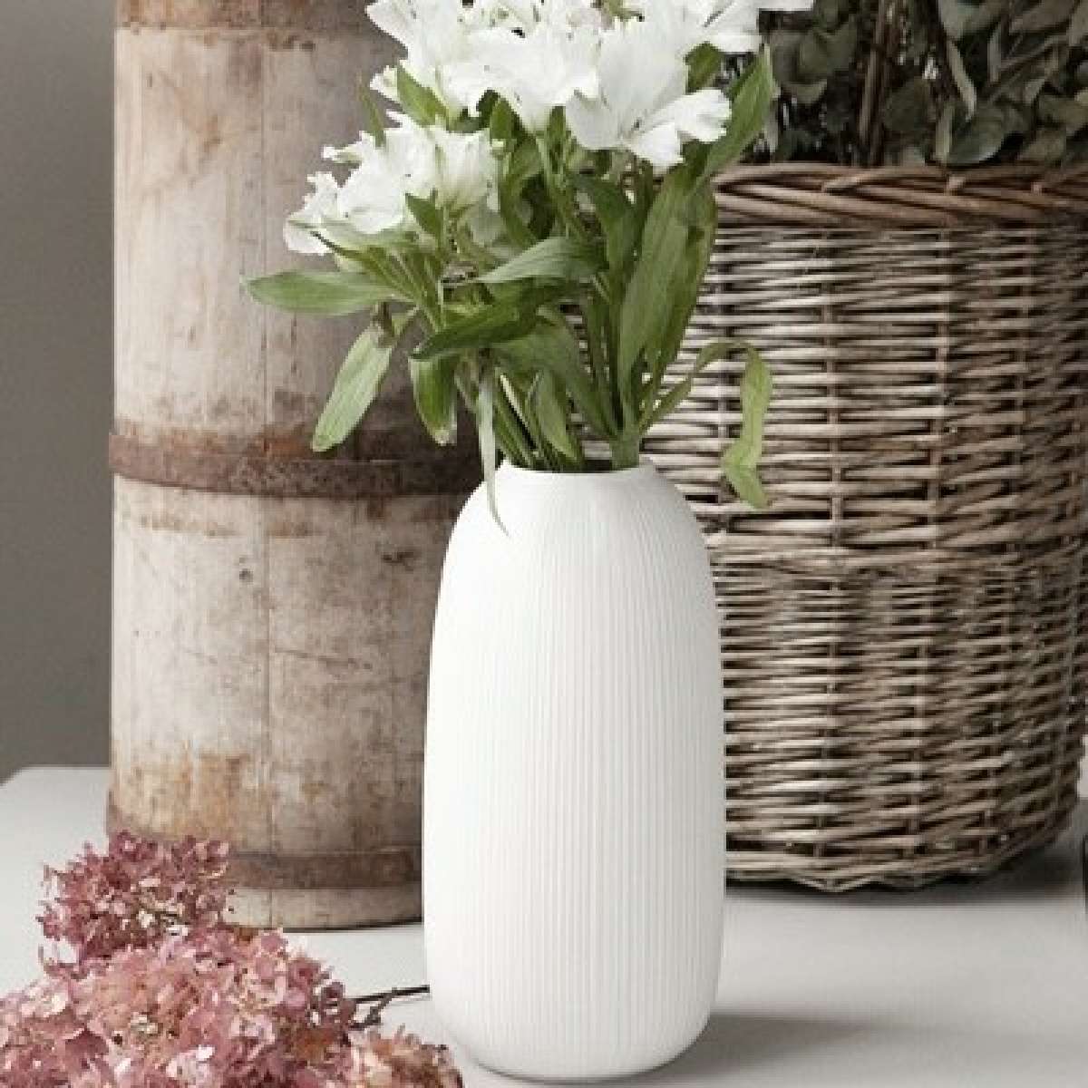 Immagine del prodotto Vaso Aby Bianco in Ceramica opaca (3 misure) | Storefactory