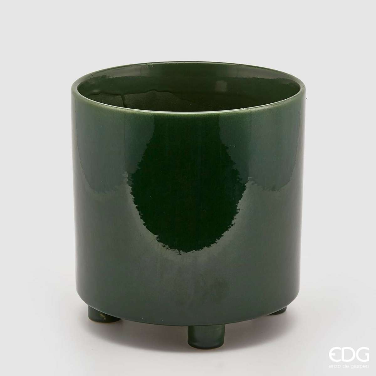 Immagine del prodotto Vaso da Pianta Chakra in Ceramica Verde Bottiglia h 28 x d 20 cm | EDG Enzo De Gasperi