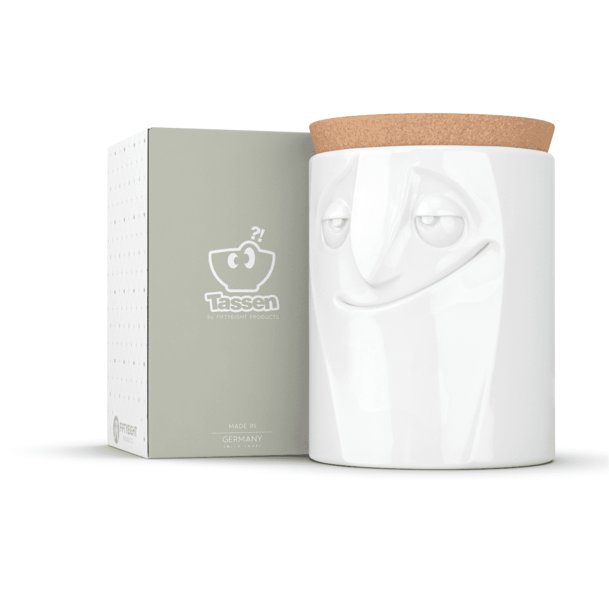 Immagine del prodotto Barattolo in Ceramica Grande Affascinante 3D con Tappo in Sughero | TASSEN By Fiftyeight Products