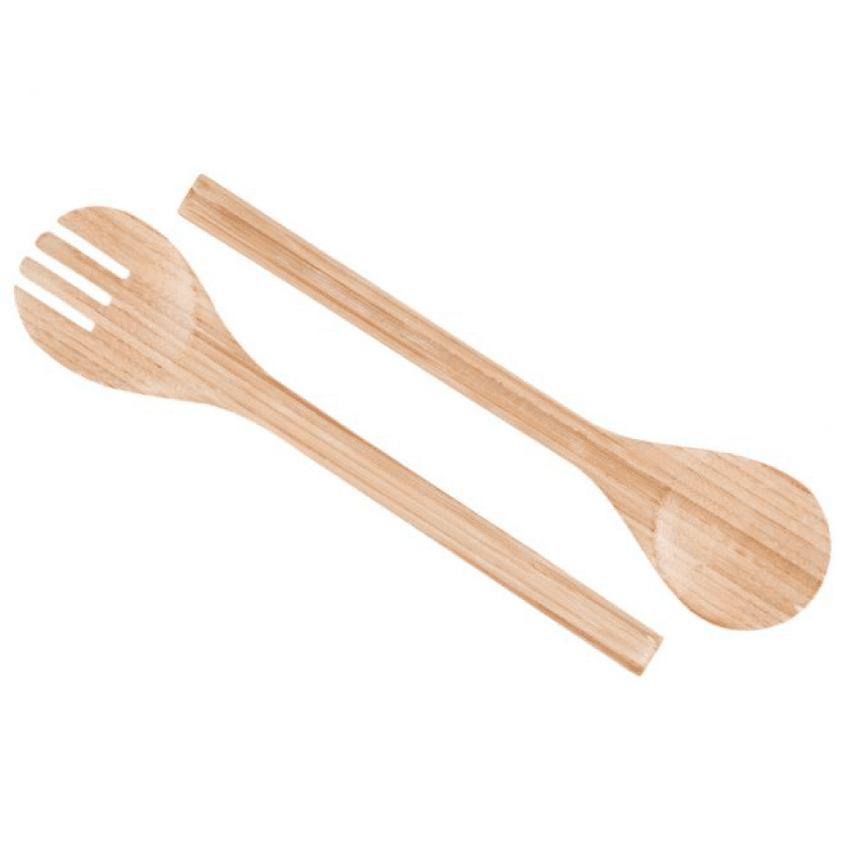 Immagine del prodotto Set Utensili Cucchiaio e Forchetta in Legno di Bamboo Chiaro 30 cm | A. House