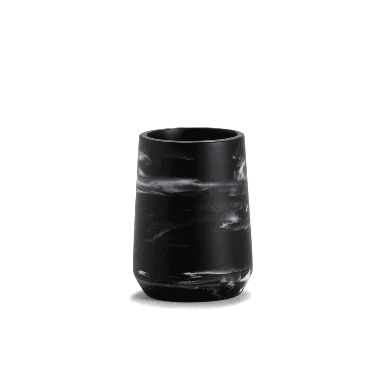Immagine del prodotto Portaspazzolini in Poliresina effetto Marmo Nero Opaco | A. House