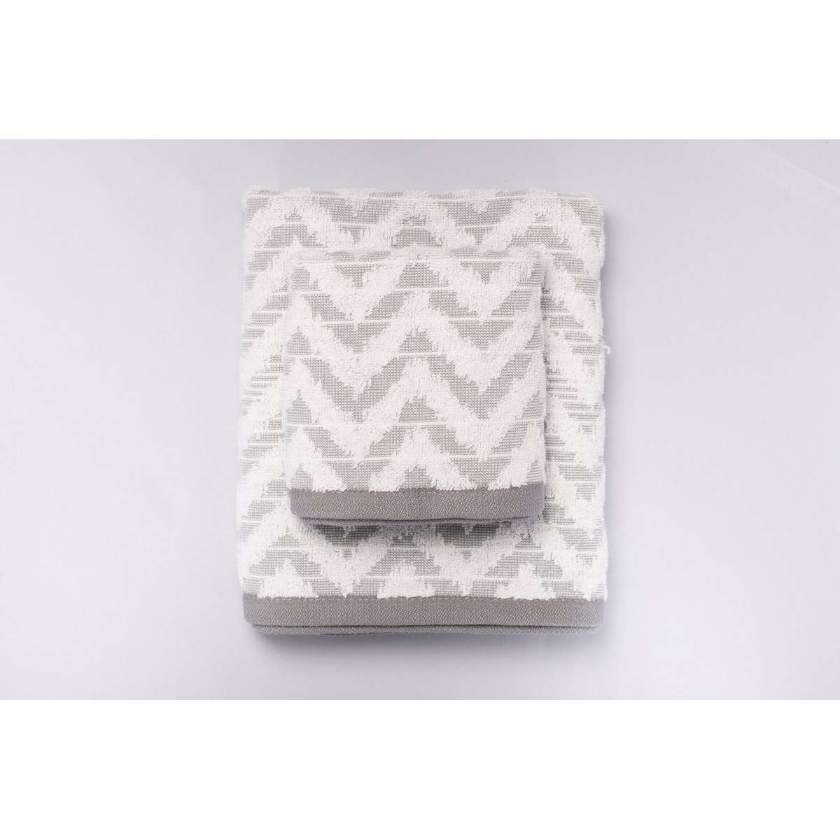Immagine del prodotto Set Asciugamani Zig Zag in Jacquard 100% Cotone | Pietro Zanetti Home