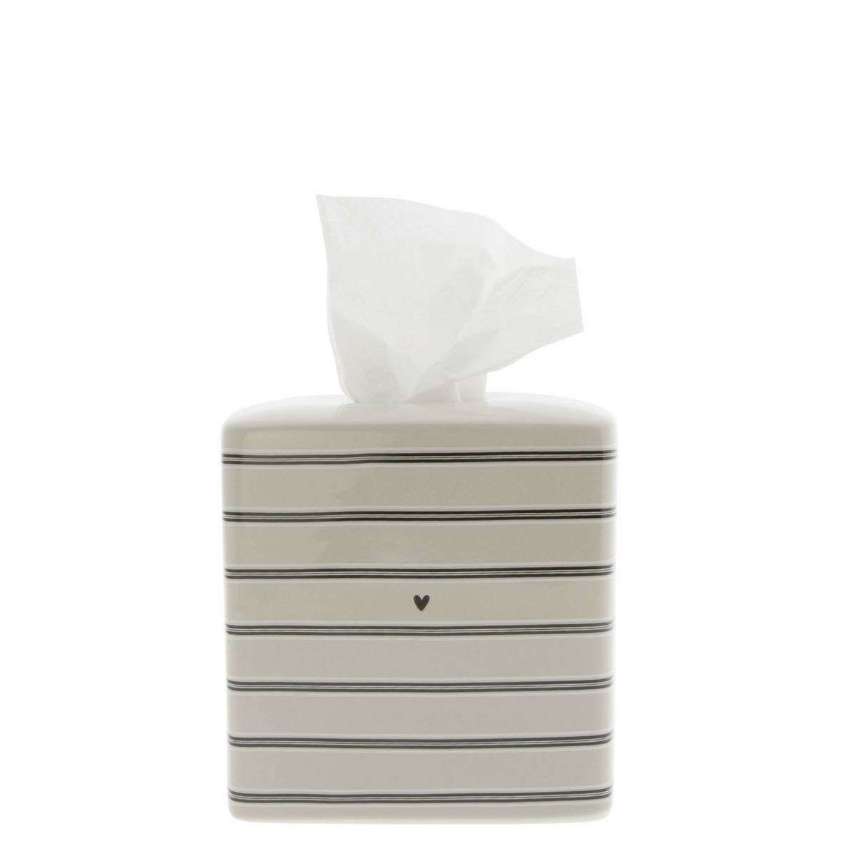 Immagine del prodotto Box per Fazzoletti di carta Stripes in Ceramica | Bastion Collections