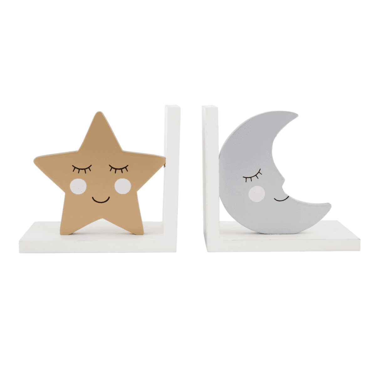 Immagine del prodotto Reggilibri Sogni d'Oro Stella e Luna in Legno | Sass & Belle