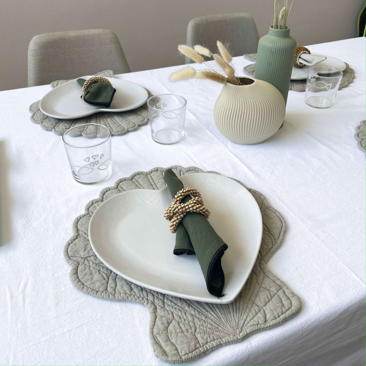 Immagine del prodotto Tovaglietta Americana Conchiglia in cotone (2 colori) | Blanc MariClo'