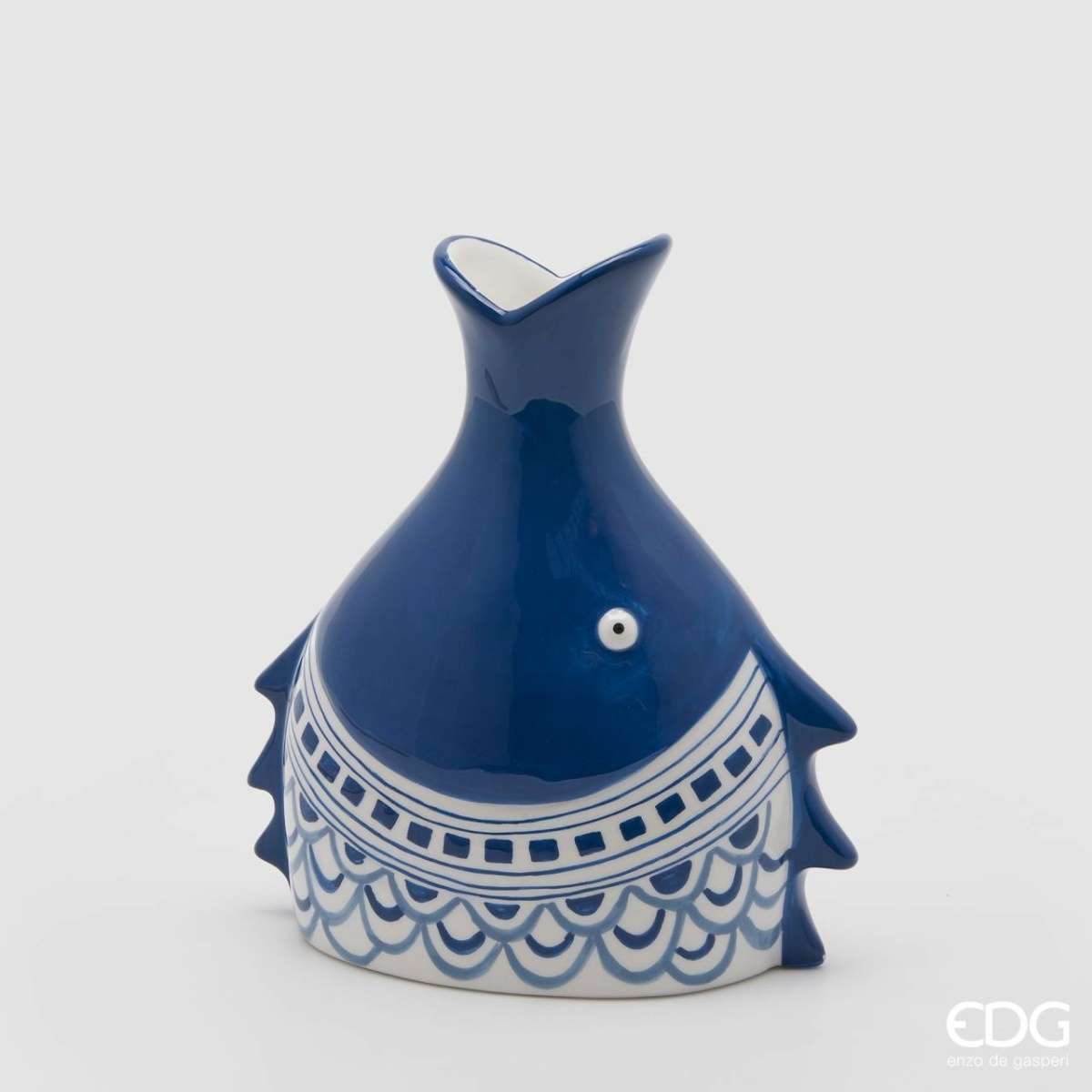 Immagine del prodotto Vaso Testa di Pesce Blu in Ceramica (2 misure) | EDG Enzo De Gasperi