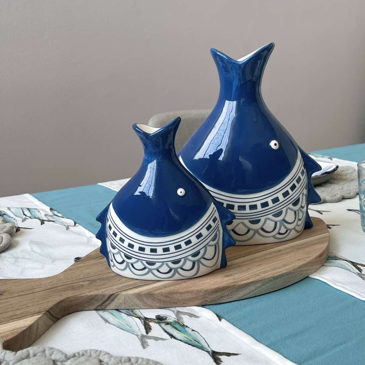 Immagine del prodotto Vaso Testa di Pesce Blu in Ceramica (2 misure) | EDG Enzo De Gasperi