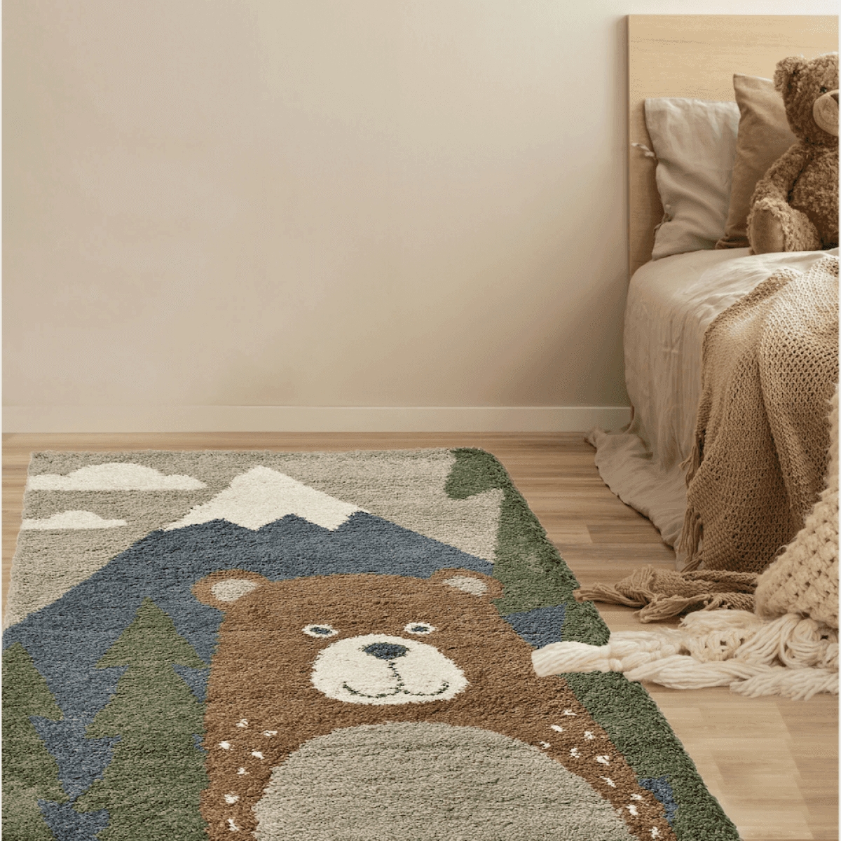 Immagine del prodotto Tappeto per bambini Soft Piccolo Orso della Foresta 120x170 cm | AFK Living