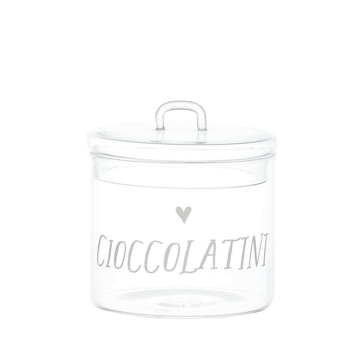 Immagine del prodotto Barattolo in vetro borosilicato Cioccolatini Cuore ø12 cm | Simple Day