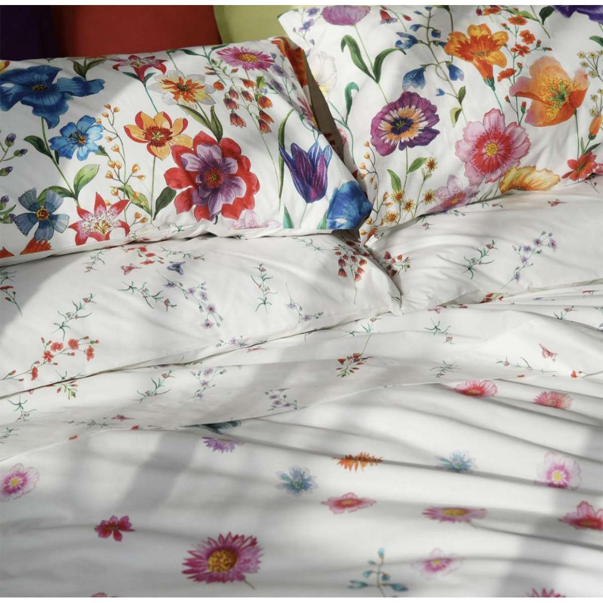 Immagine del prodotto Parure Copripiumino Matrimoniale Bloom in Percalle di Cotone | Tessitura Toscana Telerie