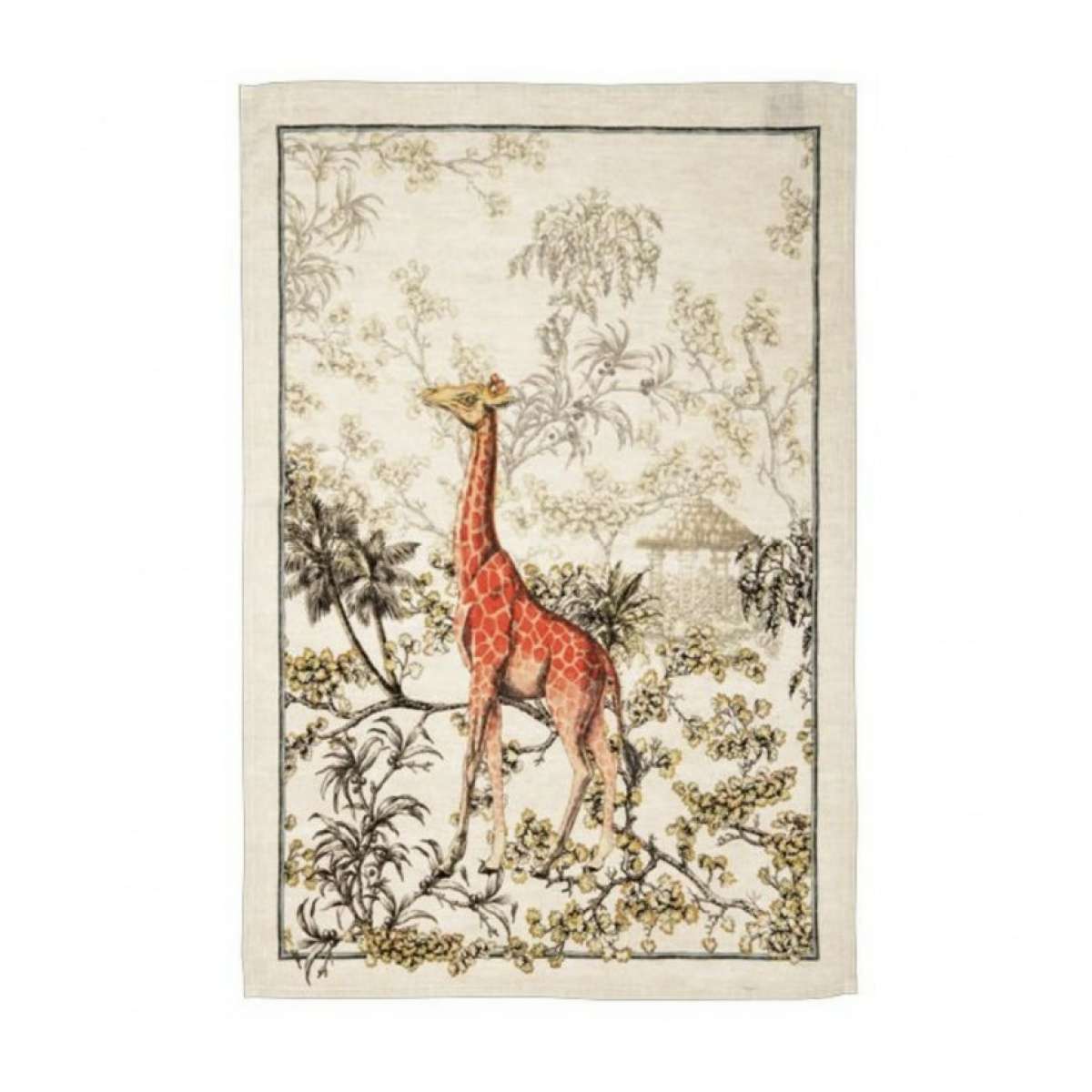 Immagine del prodotto Strofinaccio in Lino Savana - Leopardo/Giraffa 50x70 cm | Tessitura Toscana Telerie