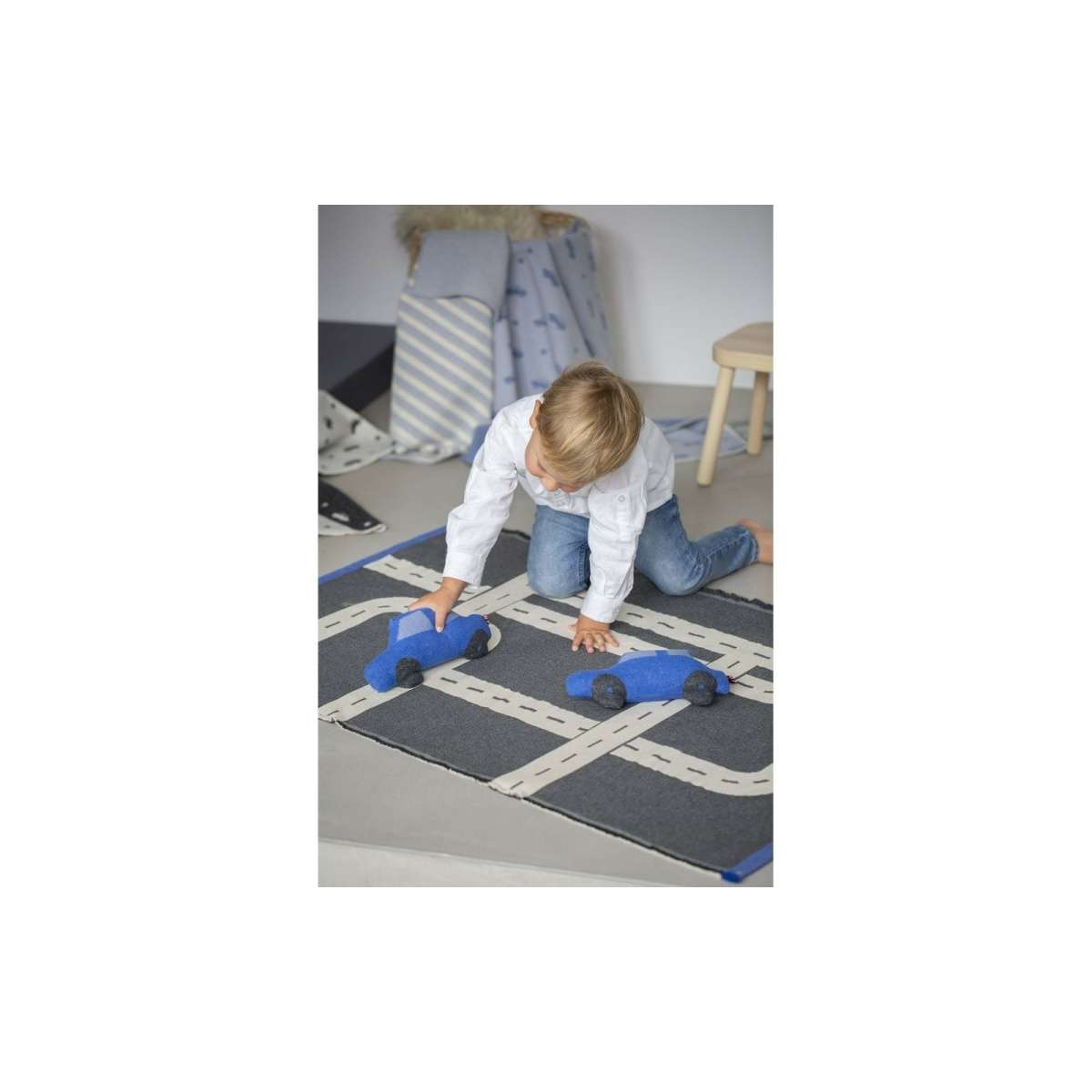 Immagine del prodotto Tappeto per Bambini Pista Macchinine in Cotone Riciclato 70x120 cm | David Fussenegger