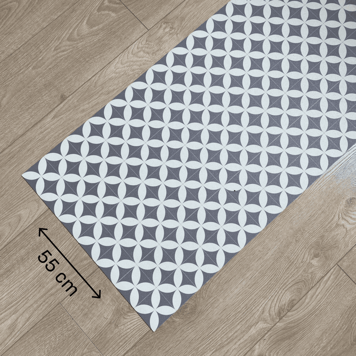Immagine del prodotto Tappeto Cucina a metro Geometrie Grigio in Pvc H 55 cm - scegli tu la misura | Pietro Zanetti Home