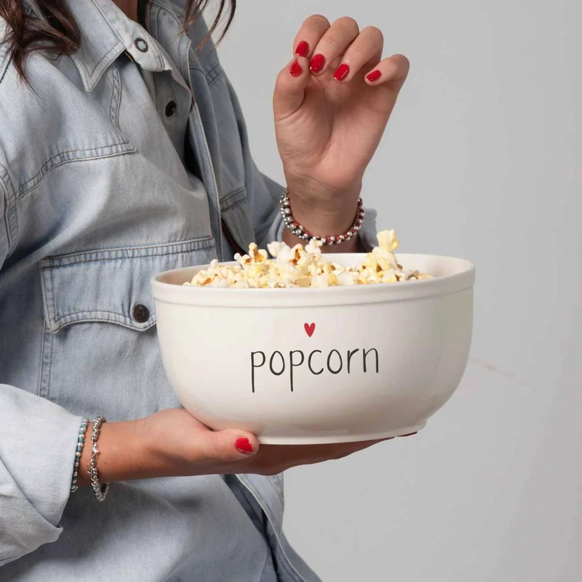Immagine del prodotto Insalatiera in Ceramica Popcorn Cuore ø20 cm x h 9,5 cm | Simple Day
