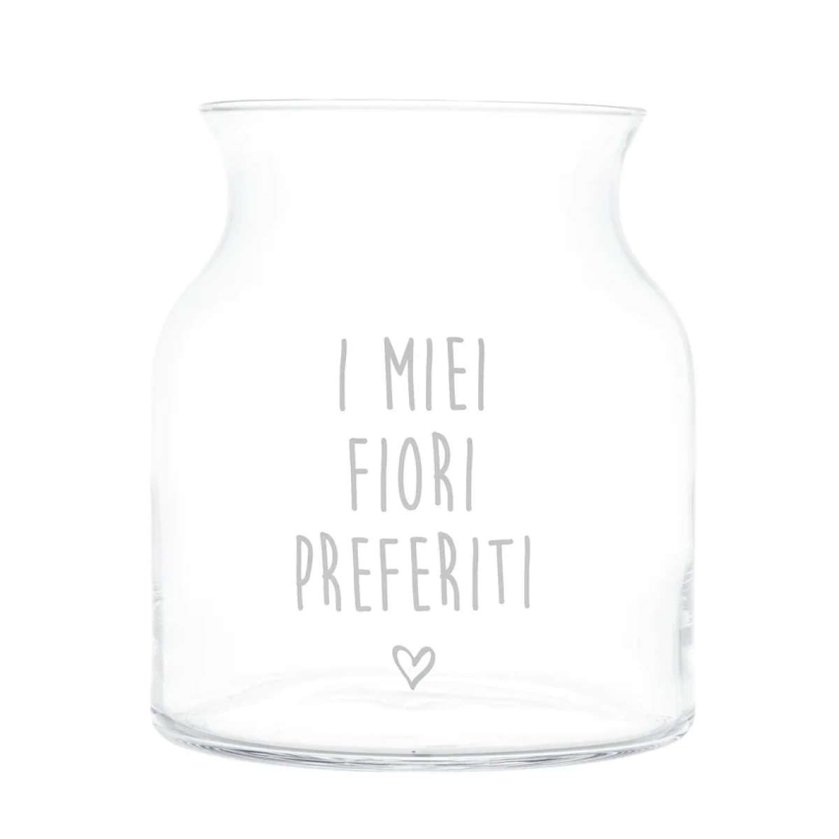 Immagine del prodotto Vaso in Vetro Trasparente I miei Fiori Preferiti LARGE ø 25 x h 28 cm | Simple Day