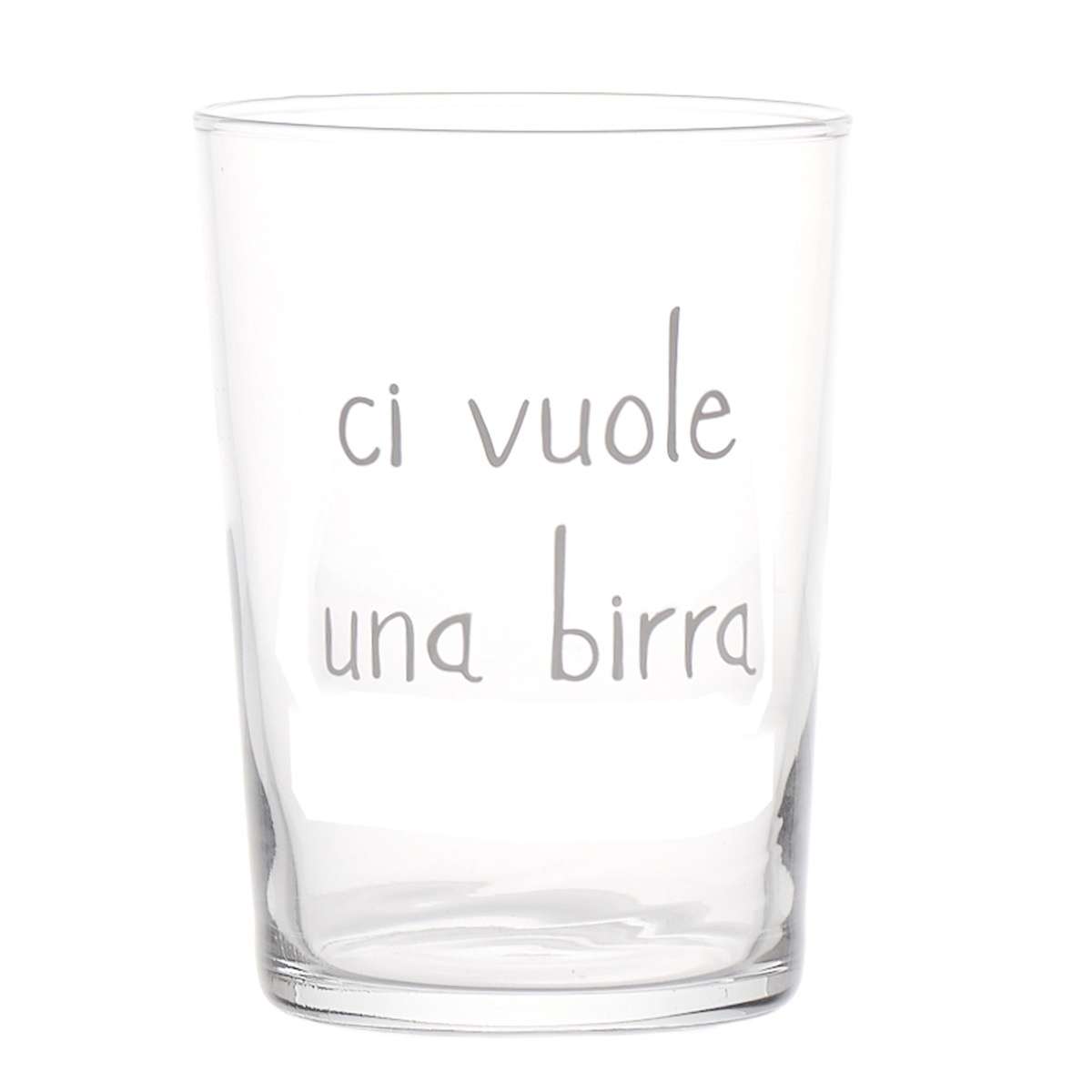Immagine del prodotto Set 2 Bicchieri in vetro temperato Ci Vuole Una Birra 50cl | Simple Day