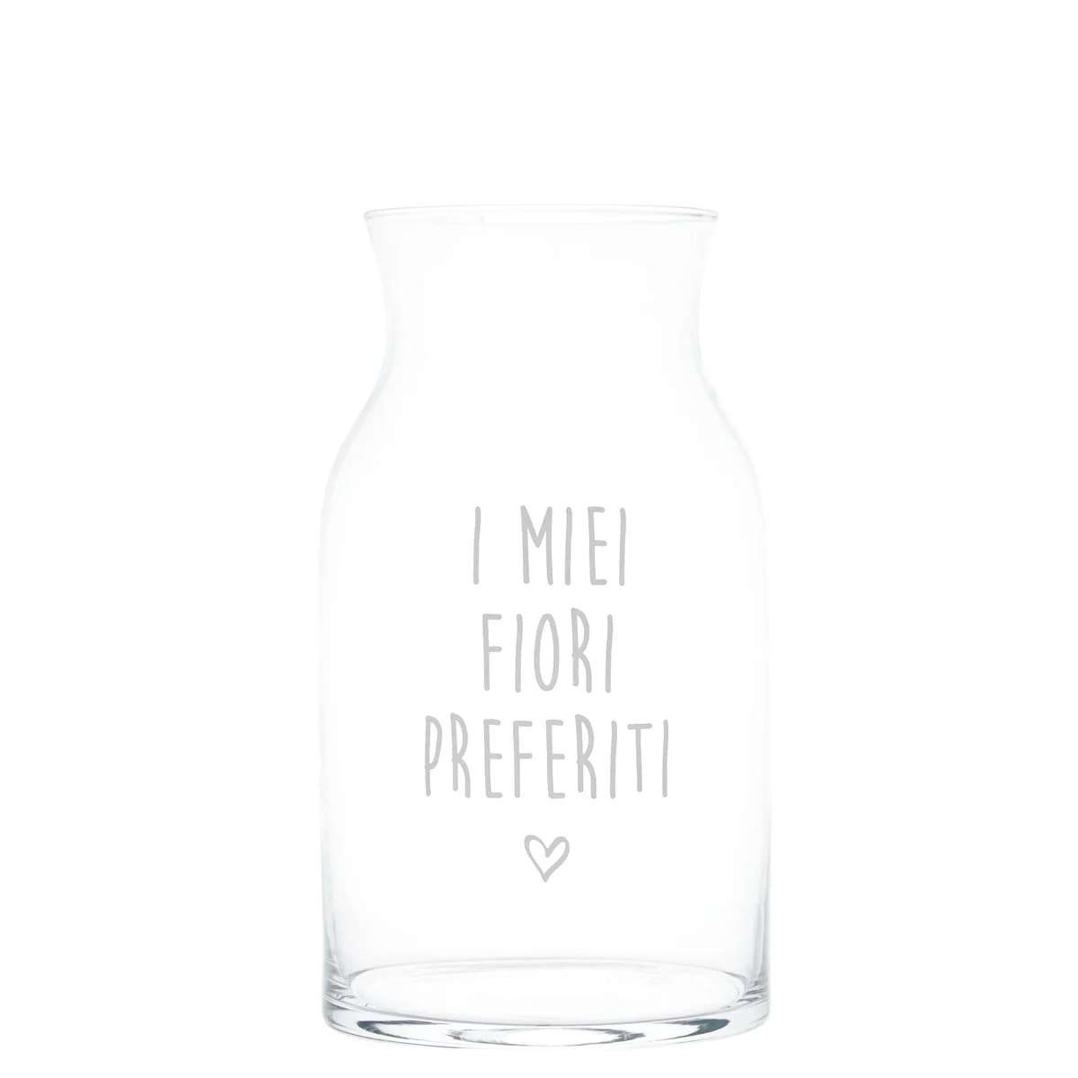 Immagine del prodotto Vaso in Vetro Trasparente I miei Fiori Preferiti SMALL ø15x27 cm | Simple Day