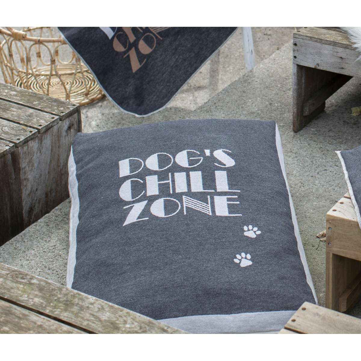 Immagine del prodotto Cuscino per Cani imbottito "Dog's chill zone" in cotone 60x90 cm | David Fussenegger