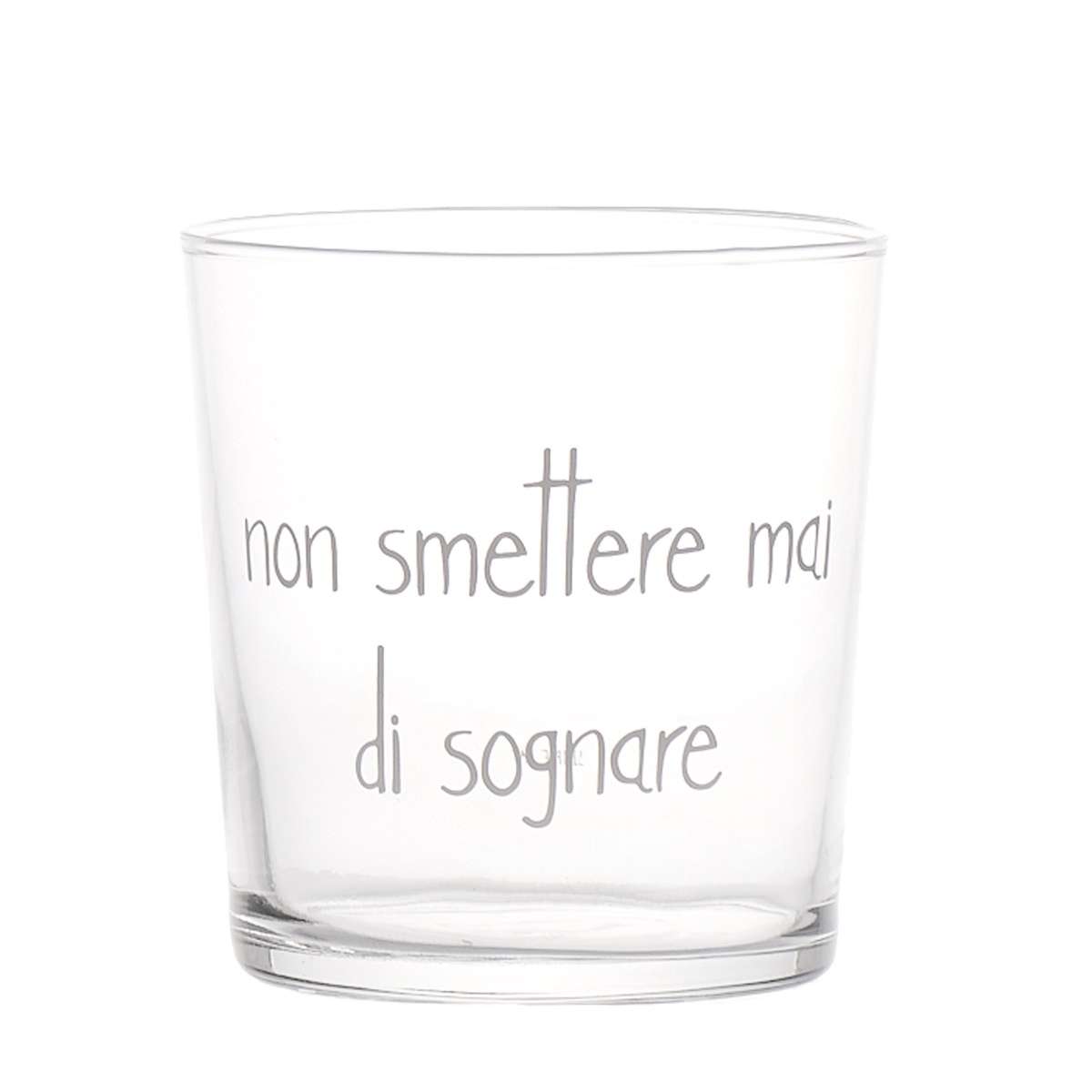 Immagine del prodotto Set 2 Bicchieri in vetro temperato Non Smettere Mai di Sognare 35 cl | Simple Day
