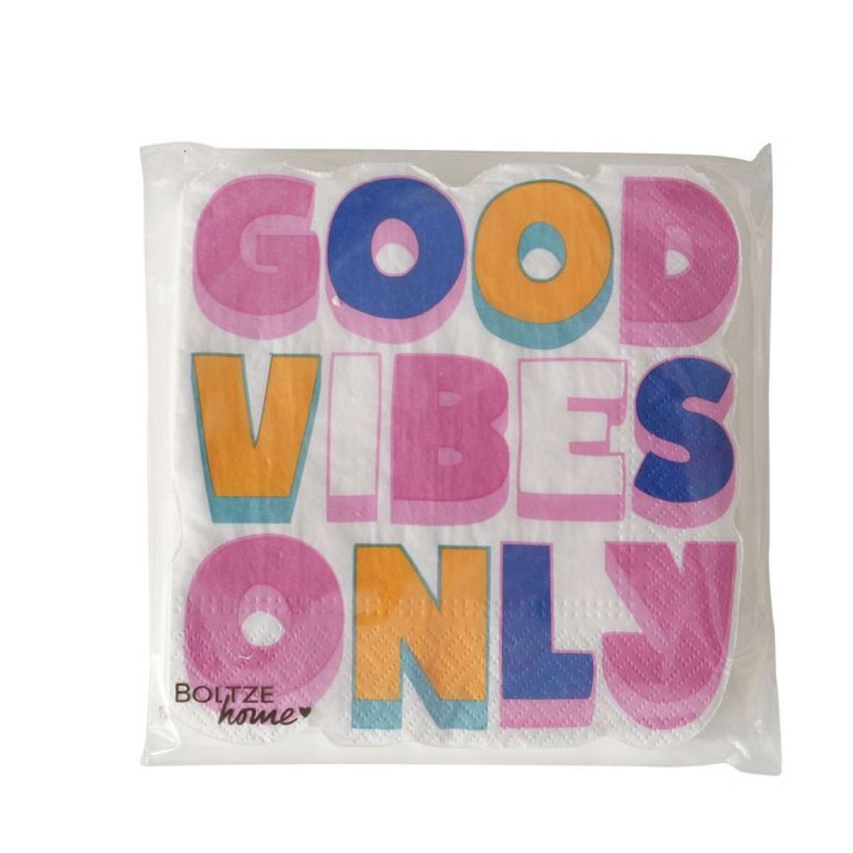 Immagine del prodotto Tovaglioli di Carta Good Vibes Only confezione (12pz) 16x16 cm | Boltze