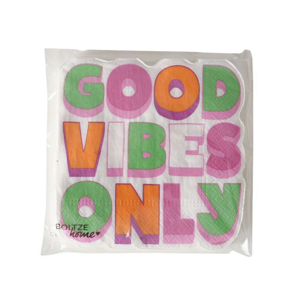 Immagine del prodotto Tovaglioli di Carta Good Vibes Only confezione (12pz) 16x16 cm | Boltze