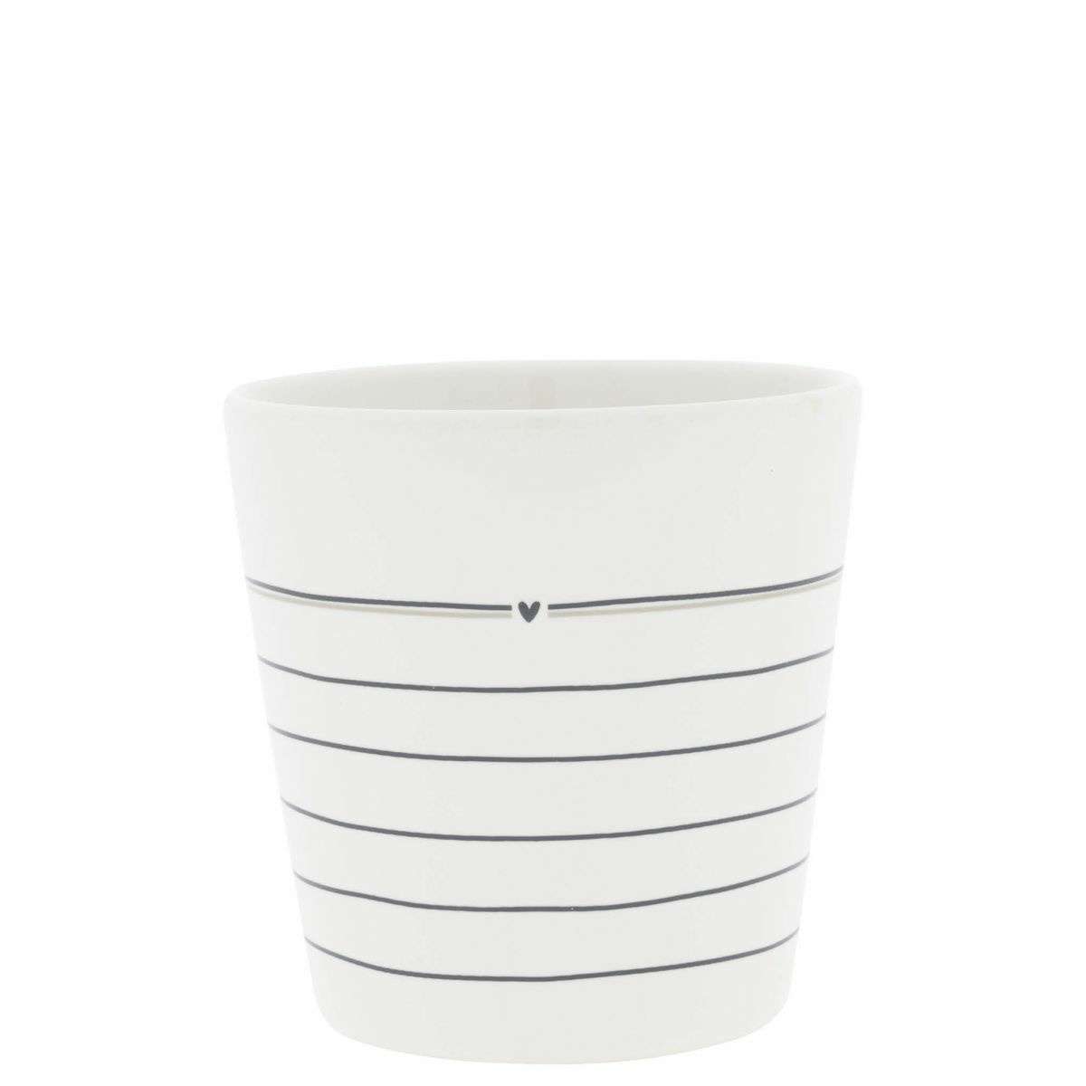Immagine del prodotto Tazza Bicchiere in Ceramica Stripes con Cuoricino | Bastion Collections