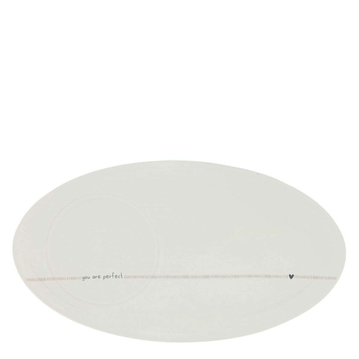 Immagine del prodotto Piatto Ovale You Are Perfect per Tazze e Scodelle | Bastion Collections