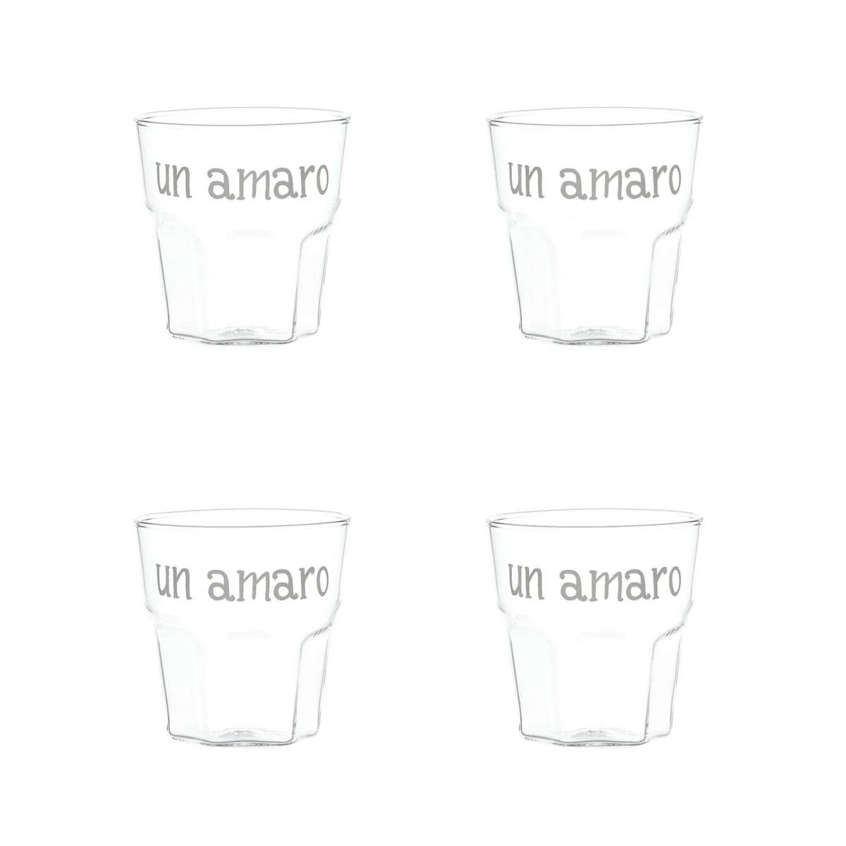 Immagine del prodotto Set di 4 Bicchierini in vetro Un Amaro | Simple Day
