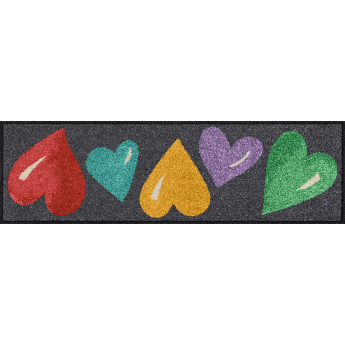Immagine del prodotto Tappeto In-Outdoor Big Hearts Colourful 30x100cm | EFIA GmbH
