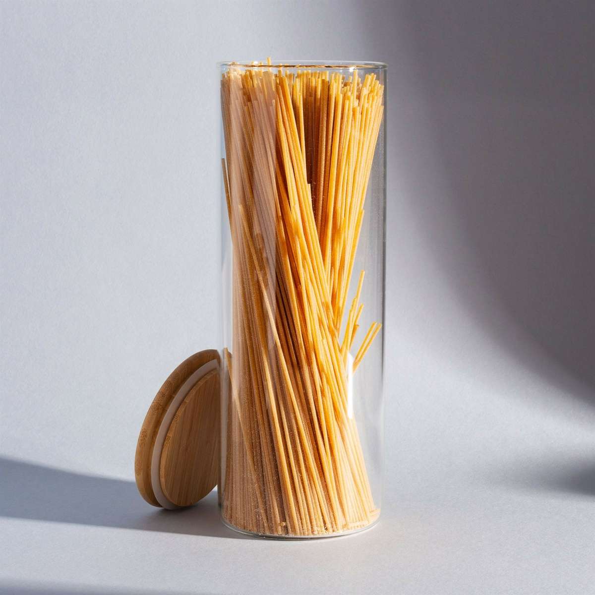 Immagine del prodotto Barattolo Linea in Vetro con Coperchio Ermetico in Bambù 1800 ml | Sass & Belle