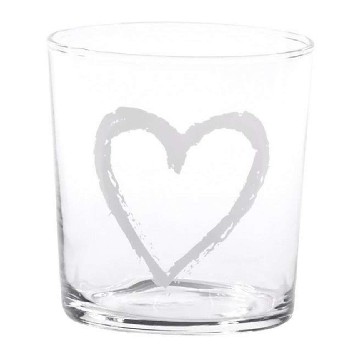 Immagine del prodotto Set 2 Bicchieri in vetro temperato Cuore Graffiti 35.5 cl | Simple Day