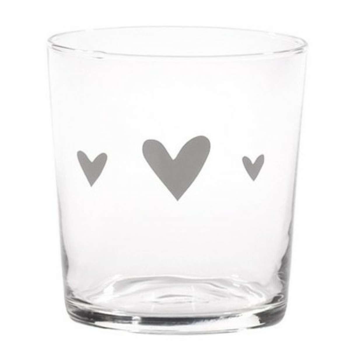 Immagine del prodotto Set 2 Bicchieri in vetro temperato 3 Cuoricini 35.5 cl | Simple Day