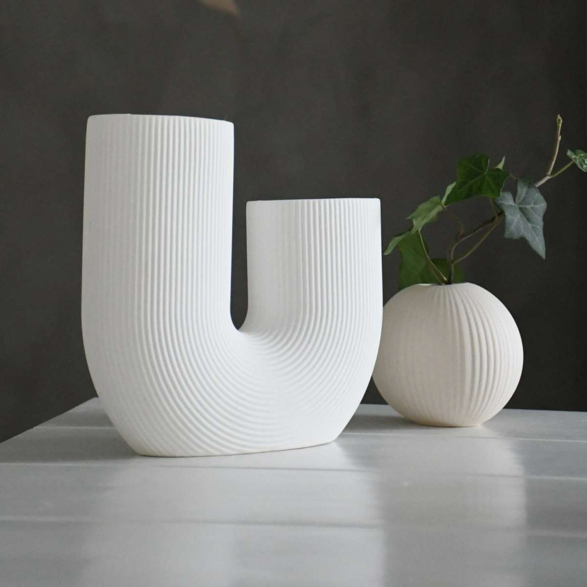 Immagine del prodotto Vaso Balena in Ceramica opaca Bianco | Storefactory