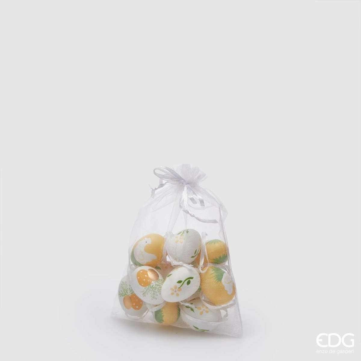 Immagine del prodotto Confezione 12 Uova Chioccia Giallo (2 misure) | EDG Enzo De Gasperi