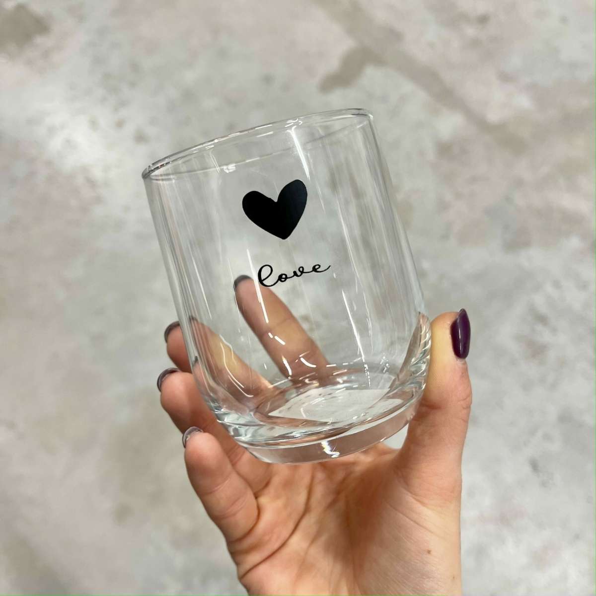 Immagine del prodotto Set 2 Bicchieri in Vetro trasparente decoro Love | Clayre & Eef