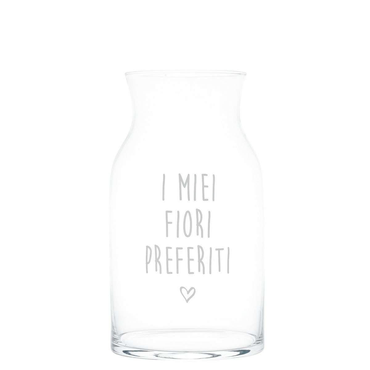 Immagine del prodotto Vaso in Vetro Trasparente I miei Fiori Preferiti SMALL Ø15x27 cm | Simple Day