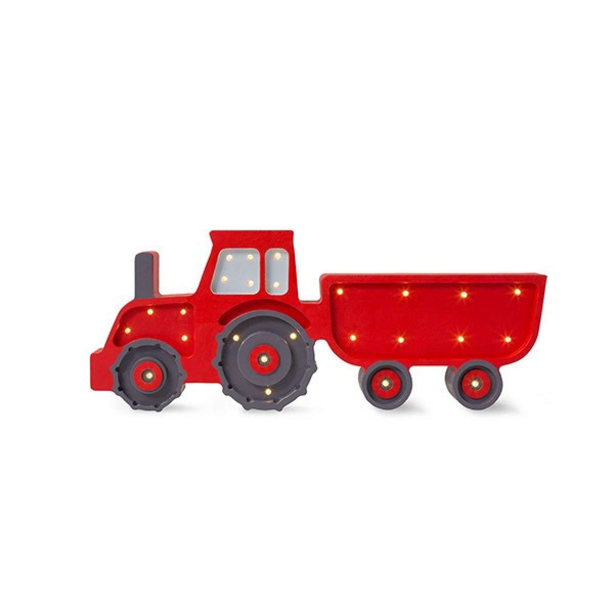 Immagine del prodotto Lampada in Legno Tractor Lamp Red 20x50x5,5 cm | Little Lights