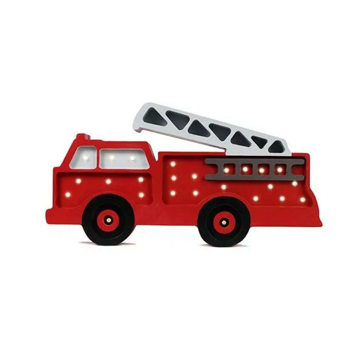 Immagine del prodotto Lampada in Legno Fire Truck Lamp Red 35×34,5×5,5 cm | Little Lights