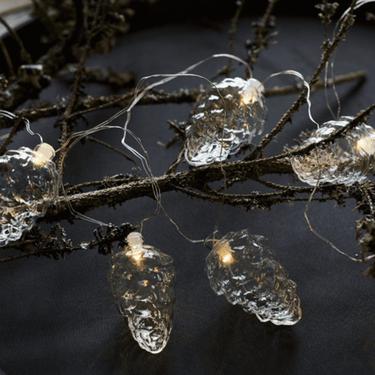 Immagine del prodotto Filo di Luci LED Trasparenti a forma di Pigna 1 M | Sirius Shining Moments