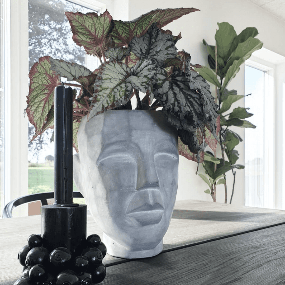 Immagine del prodotto Vaso Testa in Cemento 19x19x22,5 cm | Villa Collection Denmark