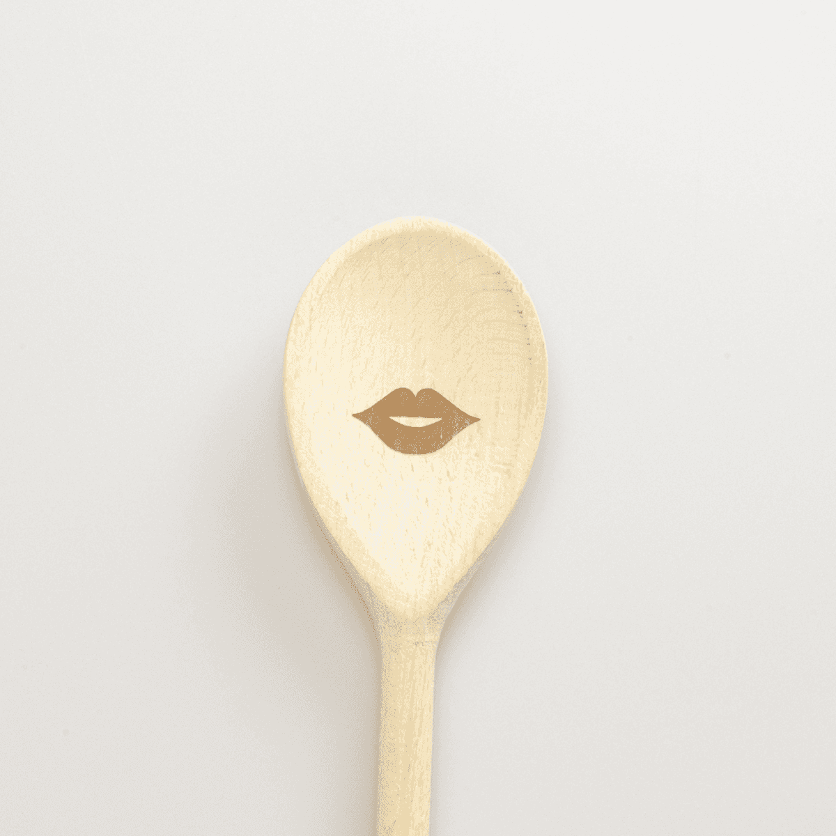 Immagine del prodotto Mestolo in Legno di Faggio decoro Bacio | Leonardi Wood