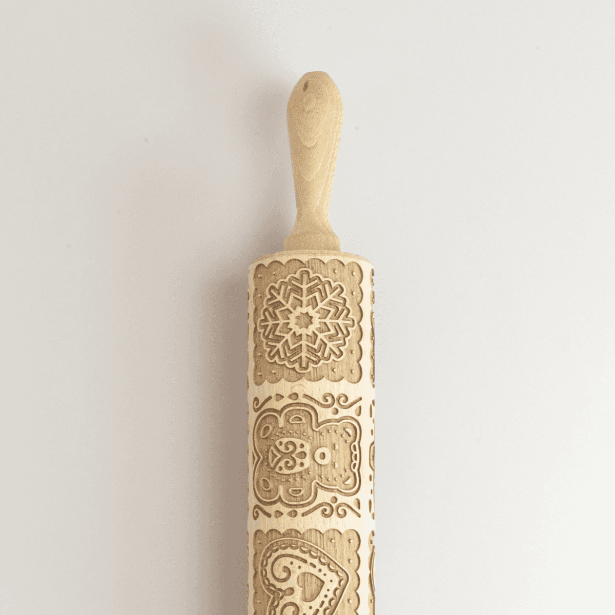 Immagine del prodotto Mattarello in legno inciso Natale Grande | Leonardi Wood