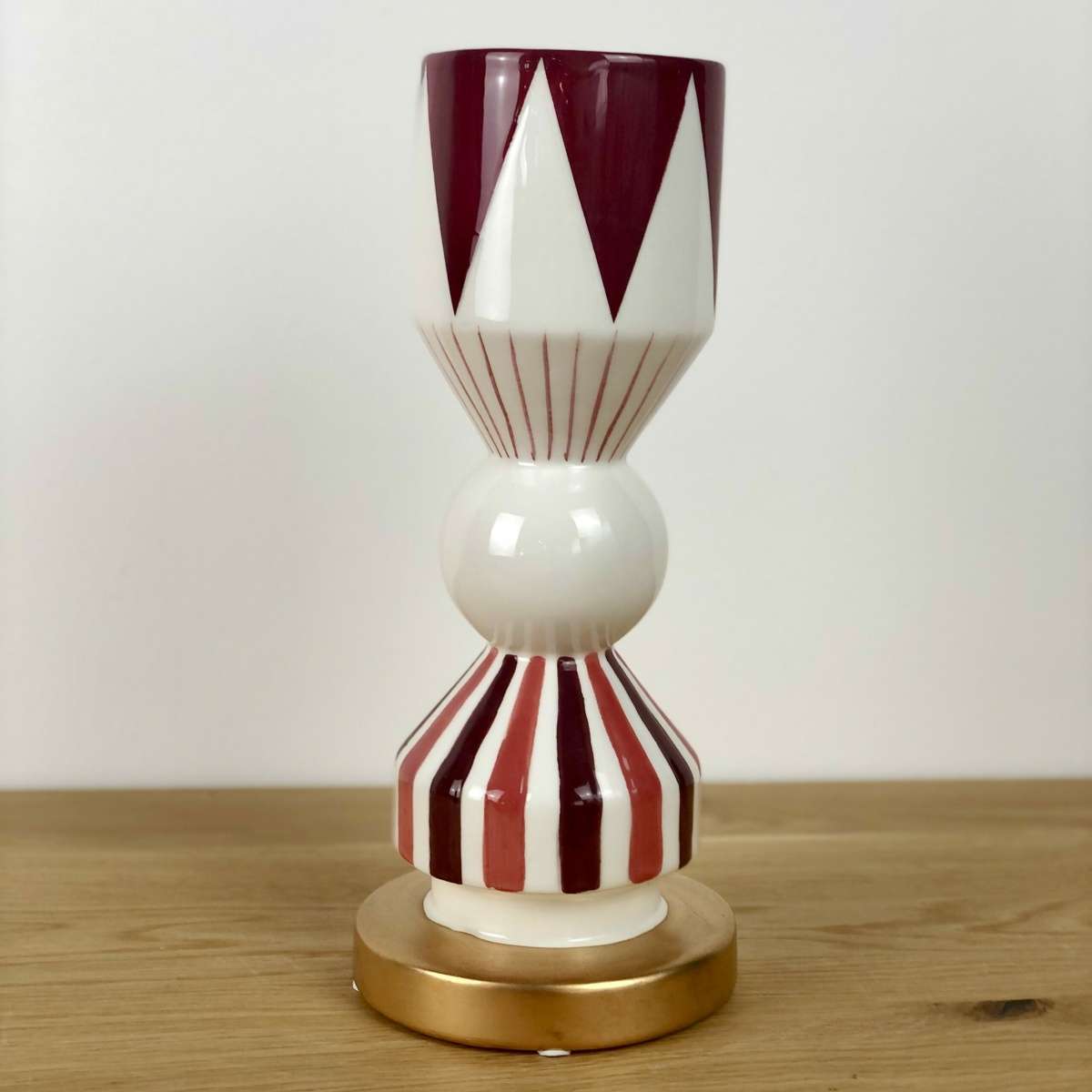 Immagine del prodotto Vaso in Ceramica Geometrico Red Gold Allungato | EDG Enzo De Gasperi