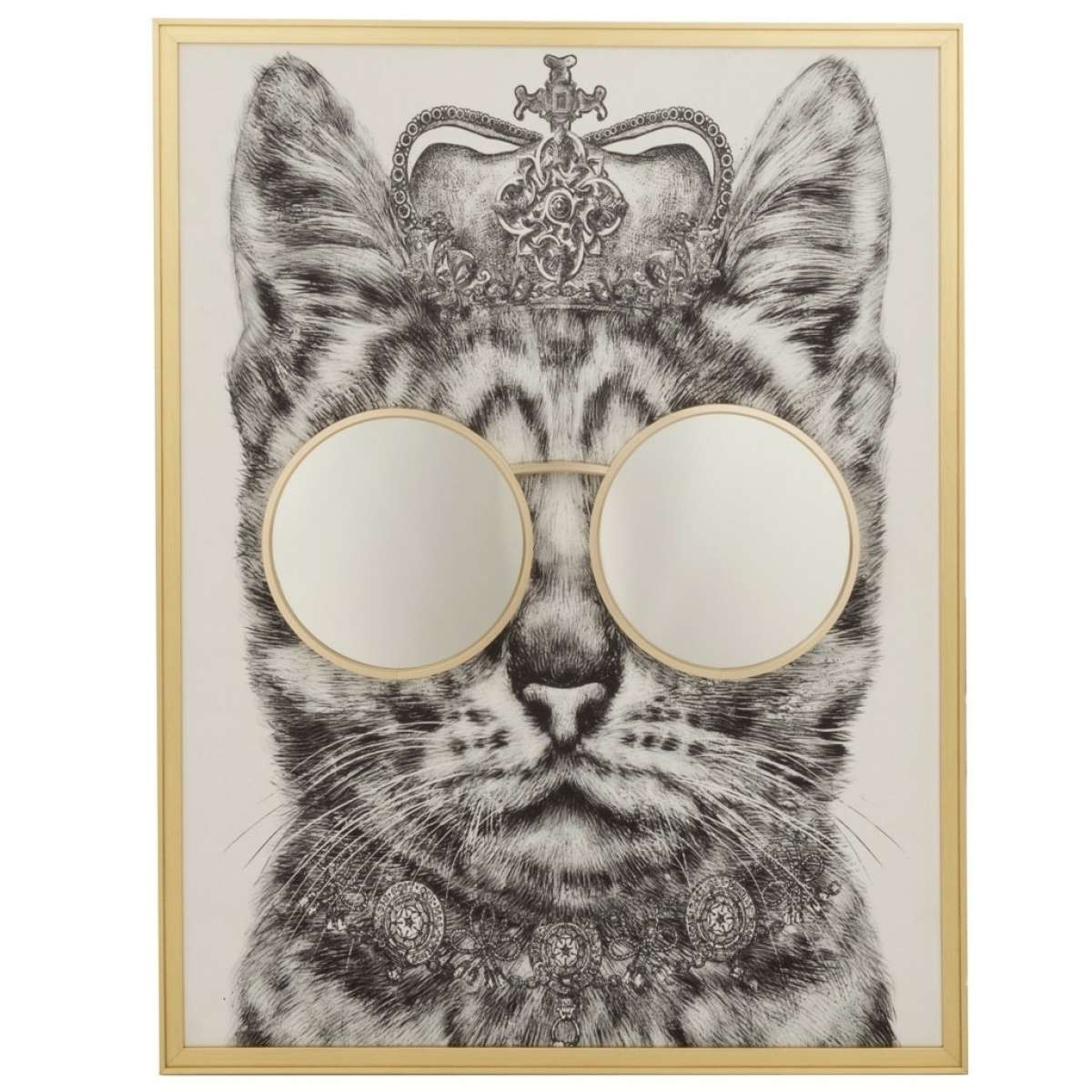 Immagine del prodotto Specchio da Parete Gatto con Occhiali | Jolipa