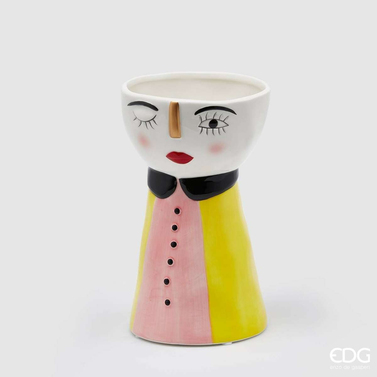 Immagine del prodotto Vaso Doll Vestito Giallo h25xø15 cm | EDG Enzo De Gasperi