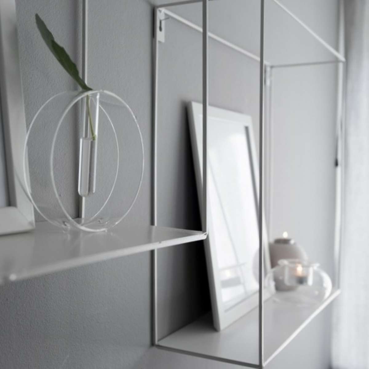 Immagine del prodotto SET 3 Mensole Quadrate da Parete in Metallo Bianco | Storefactory