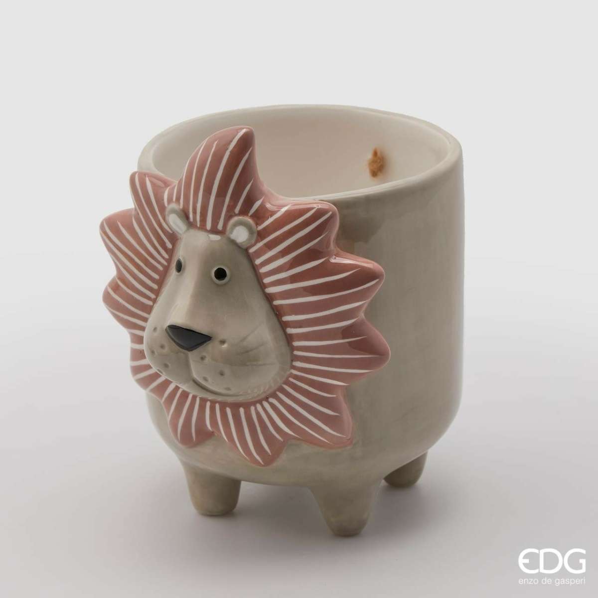 Immagine del prodotto Vaso Leone Grande in Ceramica Marrone | EDG Enzo De Gasperi