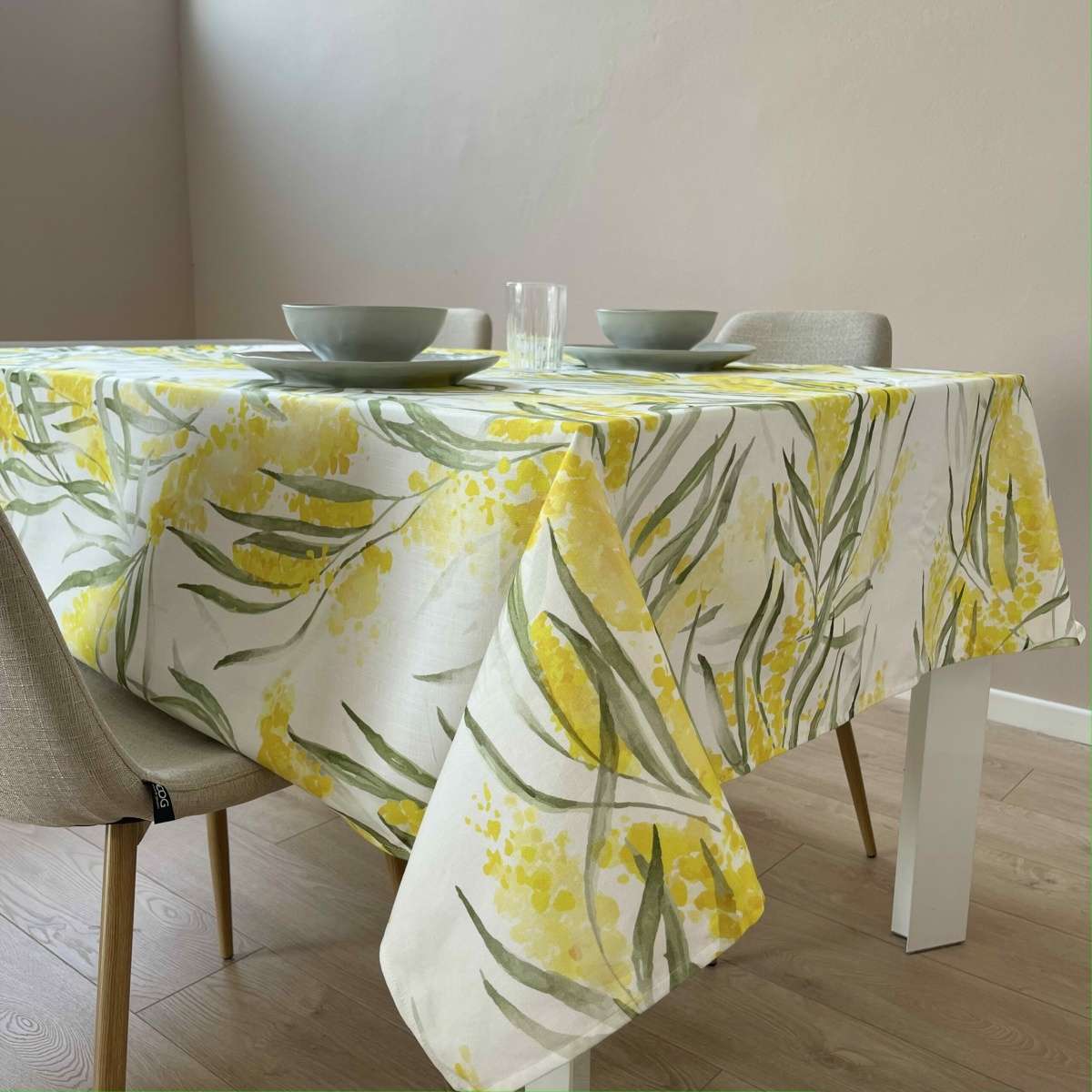 Immagine del prodotto Tovaglia Rettangolare floreale Mimosa in 100% Cotone | Côté Table