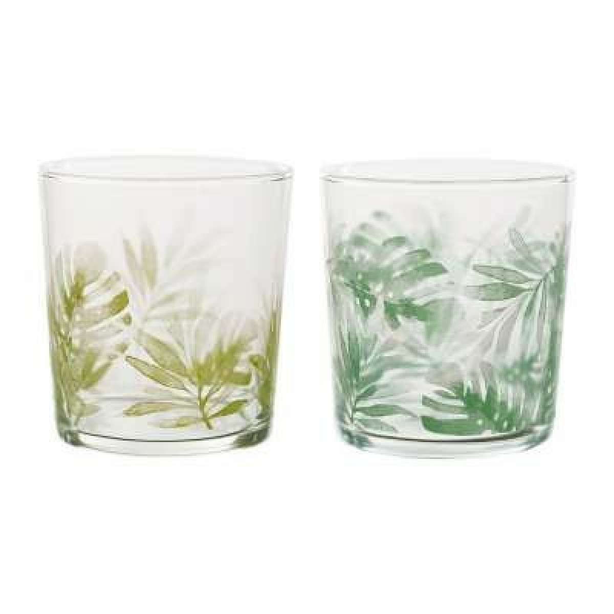 Immagine del prodotto Set 2 Bicchieri in vetro temperato Tropical Lime + Green 35.5 cl | Côté Table
